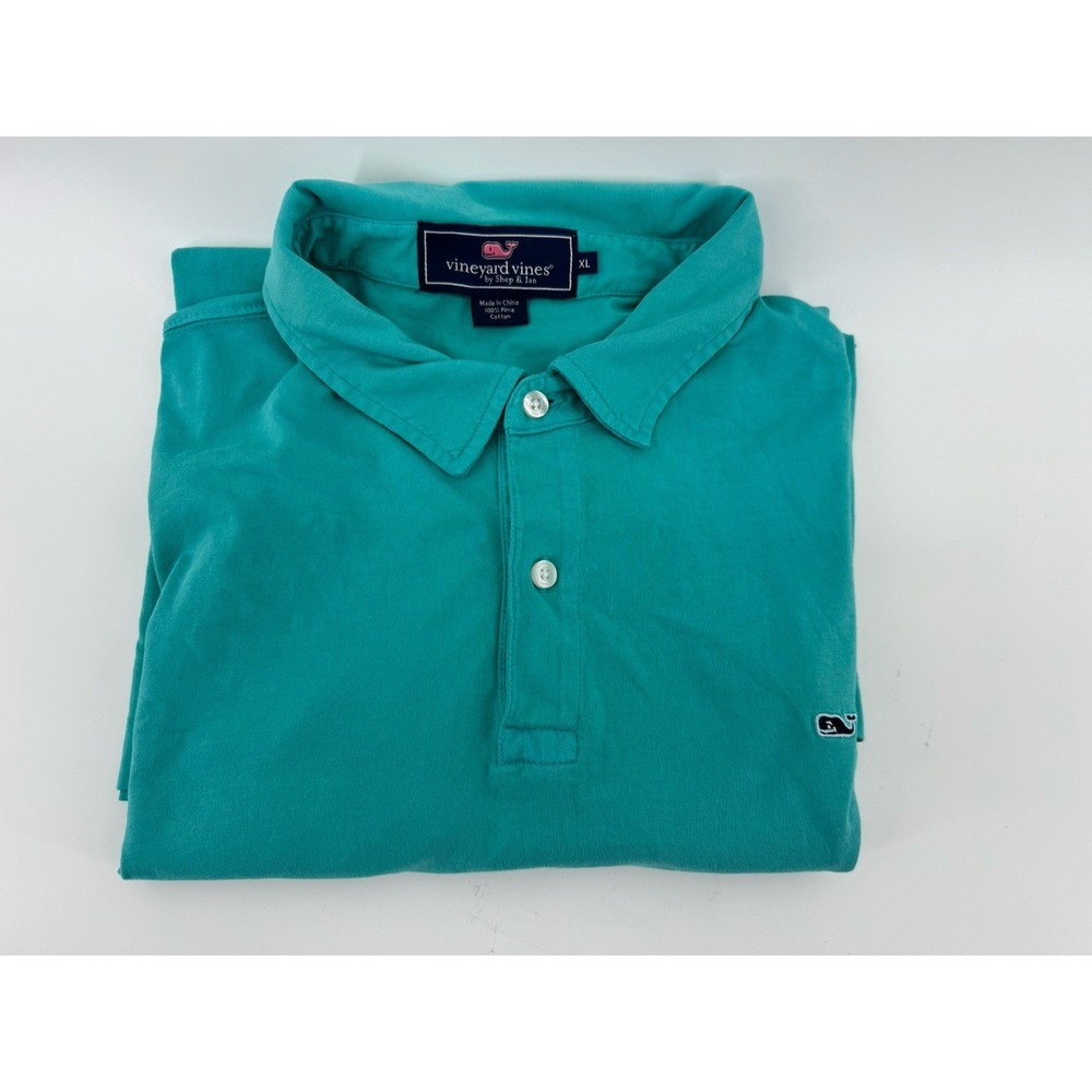 Vineyard Vines Men's Pima Cotton Teal Polo Size XL‎